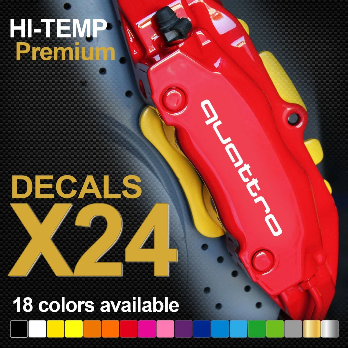 TTS HI-TEMP PREMIUM BRAKE CALIPER DECALS STICKERS CAST VINYL Audi TT Sline