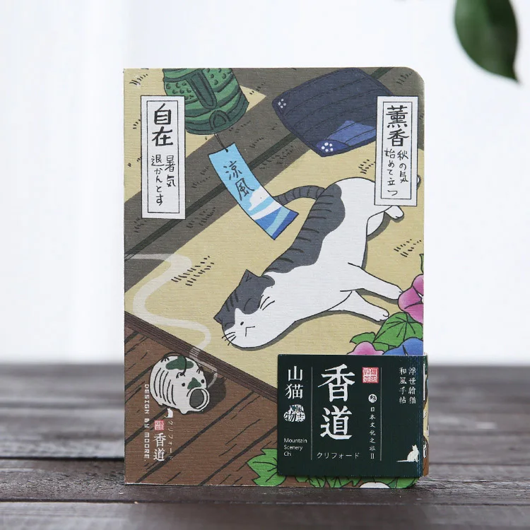 Креативный японский милый блокнот с кошкой, ежедневник, дневник, дневник, Жесткая обложка, годовой ежемесячный планировочный журнал, памятки, Подарочные канцелярские принадлежности - Цвет: Incense