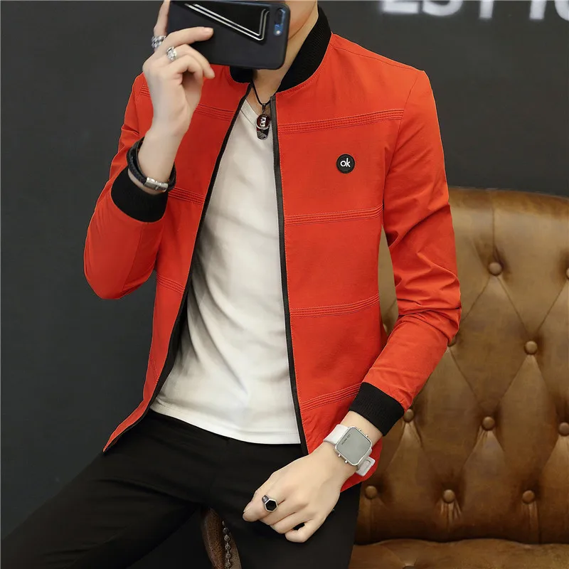 2019 Spring and Autumn Casual Solid Color Slim Fashion Baseball Jacket Men's Jacket Brand Clothing jaqueta masculino M-4XL