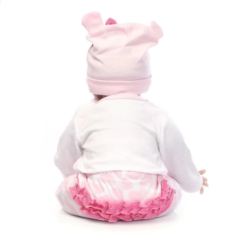 55 см мягкие средства ухода за кожей силиконовые Reborn Baby Doll игрушка для обувь девочек новорожденная девочка малыш подарок на день рождения