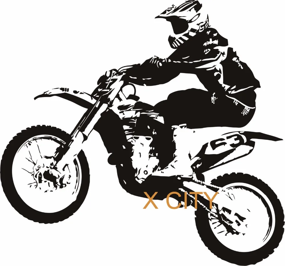 

MOTOCROSS MOTORBIKE COOL SPORT Creative Vinyl Wall Decal Art Home Decor Sticker Living Room Door Window Stencil Mural
