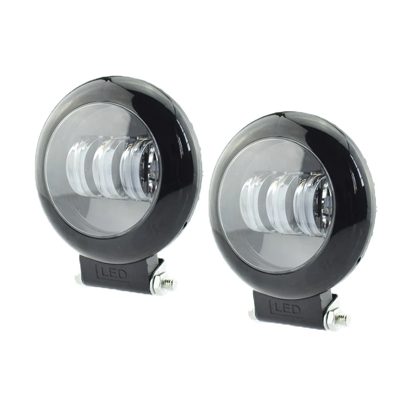 2 Pcs Motorcycle Led Headlights Auxiliary Lights Motorbike 12v 50w