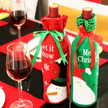 Hoomall блестки Чехлы для бутилок вина сумка рождественские украшения для домашние Декорации для вечеринок рождественские подарки Adornos Navidad