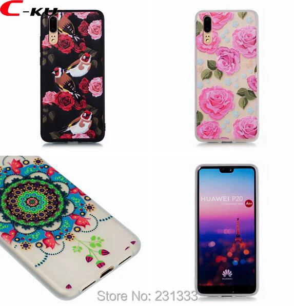 Чехол C-ku для Huawei P20 PRO P8 LITE 2017 P Smart мягкий ТПУ чехол с мультяшными цветами бабочками
