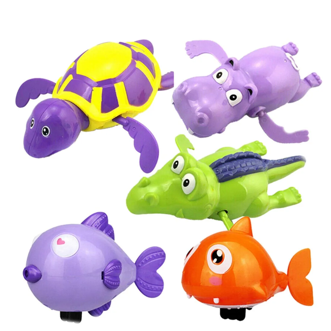 Водные игрушки Бегемот милые Мультяшные игрушки для животных Крокодил морской классический для детей Водные Игрушки для мальчиков и девочек