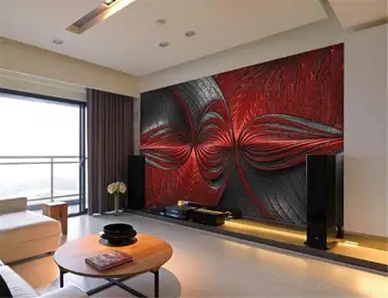 

Discount For Cheap Wallpaper Simple abstract embossed living room TV background decorative painting wallpaper silk wallpaper
