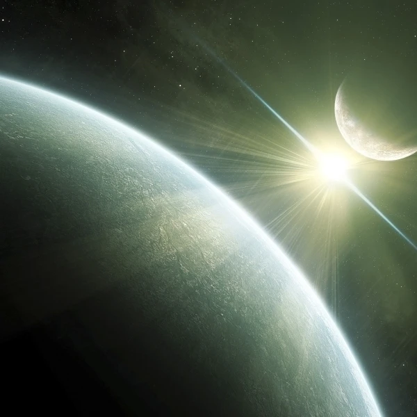 Artist's concept of Epsilon Eridani  a possible habitable planet Poster Print (36 x 22)