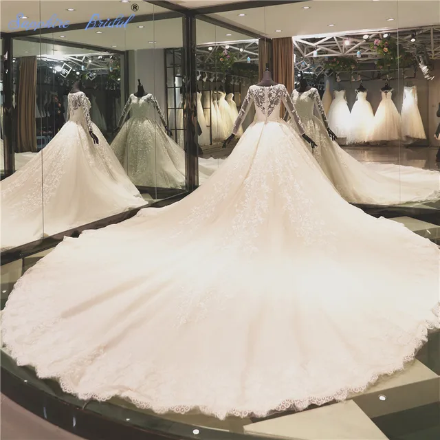 Cathedral Train Wedding Dress 2018