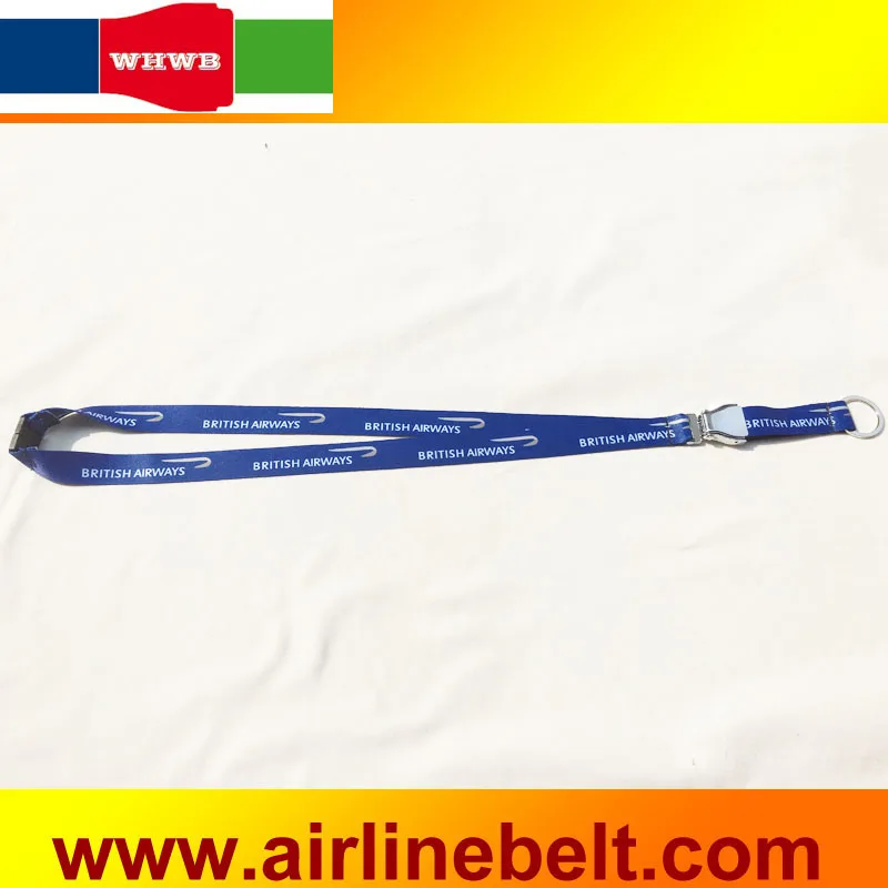 

British Airways seat belt buckle strap lanyard mobile phones USB badge holder for key ID card holder DIY hang rope lariat