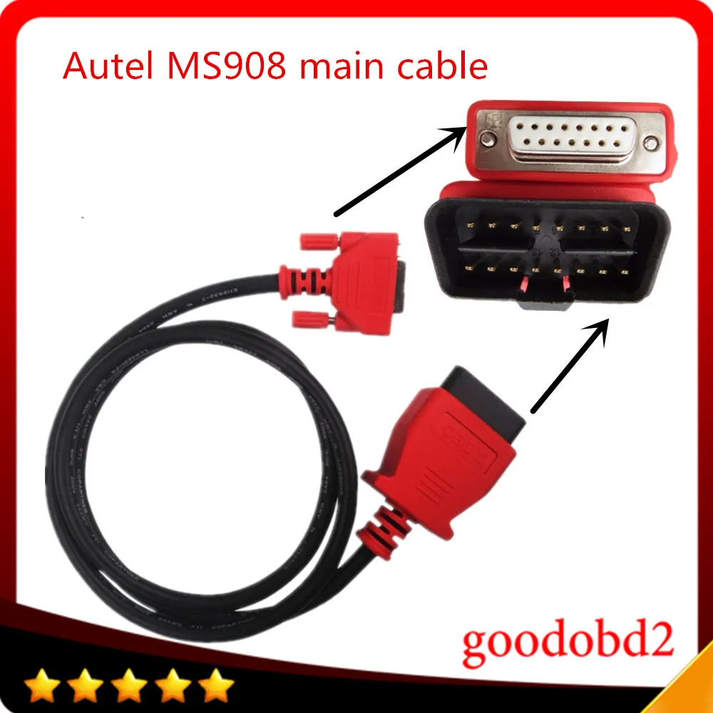 ФОТО For Autel Maxisys 908 pro Main Cable MS908 pro OBD2 16pin to 15pin connector main tester cable diagnostic tool car cable