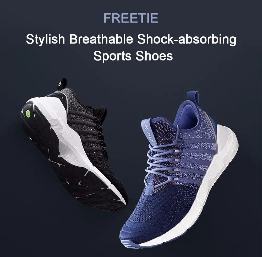 Xiaomi Mijia FREETIE для мужчин и женщин, поглощающая облачные бомбы спортивная обувь, вязанный верх, стильный дышащий амортизирующий кроссовок, обувь