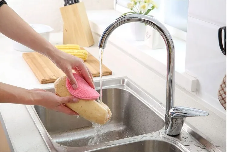 1 шт. силиконовая щётка для мытья посуды|cleaning tools|washing toolskitchen cleaning brush |