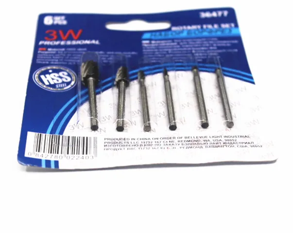 10set 6-in-1 High Speed Steel Milling Cutters/Rotary File Set/HSS small dental drill/3MM rod Grinding wheel head free shipping |