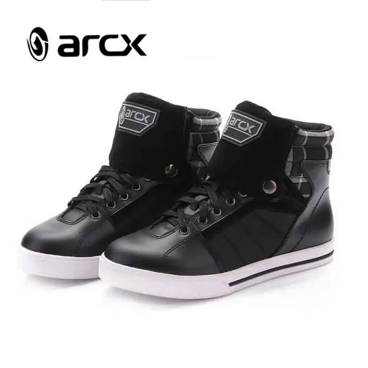 

ARCX Motorcycle Leather Fabric Boots Racing Boots Touring Boots Short Ankle Motorcycle Biker Shoes L60455