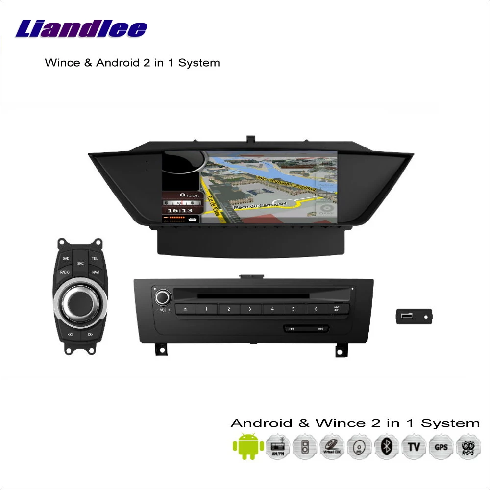 

Liandlee For BMW X1 E84 2009~2013 Car Radio Audio Video Stereo CD DVD iPod BT GPS Map Nav Navi Navigation S100 Multimedia System