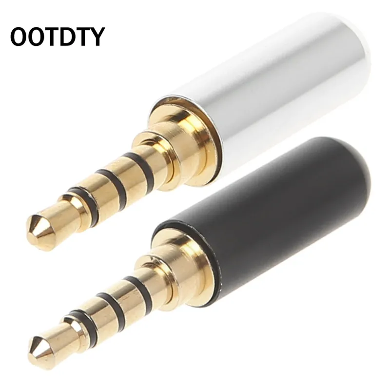 

3.5mm 4 Pole Earphone Soldering Jack Male Headphone Plug Repair Audio Adapter