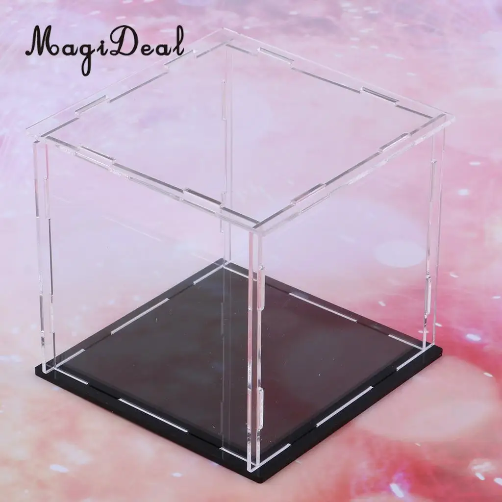 MagiDeal Square Acrylic Display Case Dust-proof Show Box for Plane Car Boat Model 6*6*6inch