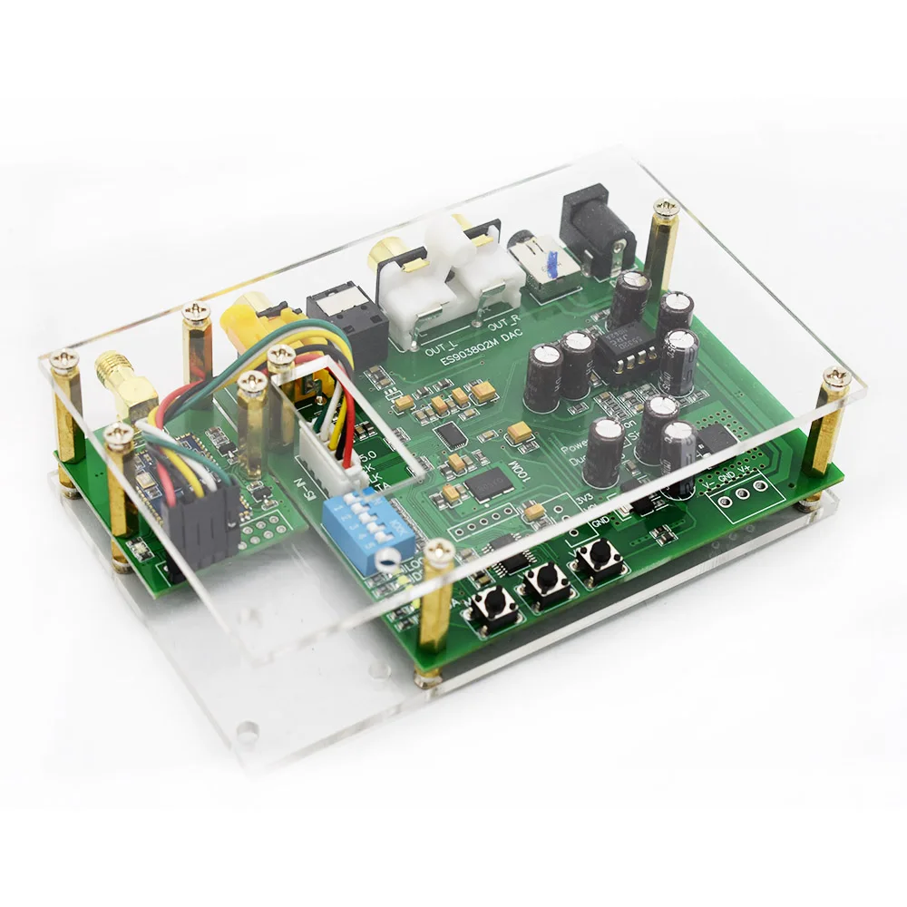 Lusya ES9038Q2M DAC I2S SPIDF CSR8675 aptx hd LDAC Bluetooth 5 0 Модуль декодер плата в случае с антенной