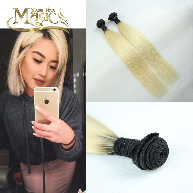 Platinum Blonde Virgin Hair Straight 2 Bundles Blonde Virgin Hiair