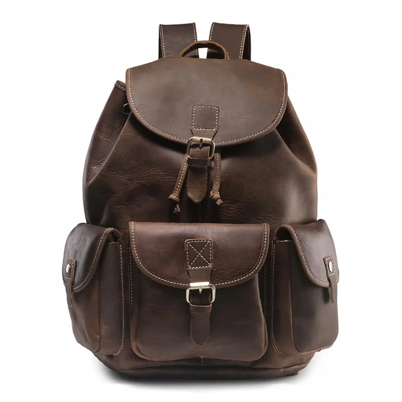 Crazy Horse Lederen heren Rugzak Vintage Mochila Feminina mannen Reistassen Grote Capaciteit Laptop Rugzak Mannelijke Rugzak J20 Crazy Horse Lederen heren Rugzak Vintage Mochila Feminina mannen Reistassen Grote Capaciteit Laptop Rugzak Mannelijke Rugzak J20