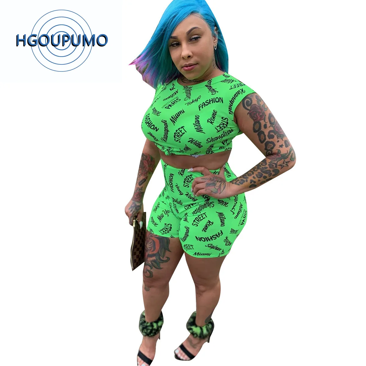 

Plus Size Casual Two Piece Sweat Suits Summer Clothes For Women Letter Print Crop Top And Fitness Shorts Outfits Matching Sets