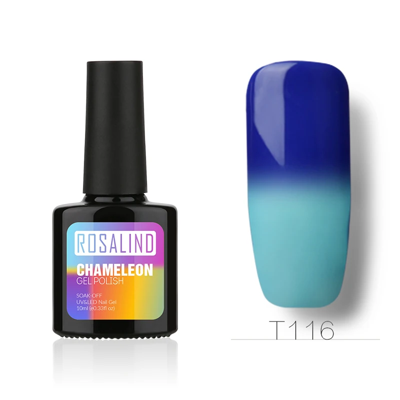 ROSALIND гель 1S 10 мл меняющий цвет при температуре лак для ногтей замачиваемый Гель-лак для ногтей полувернис Перманентный Гель-лак - Цвет: 116
