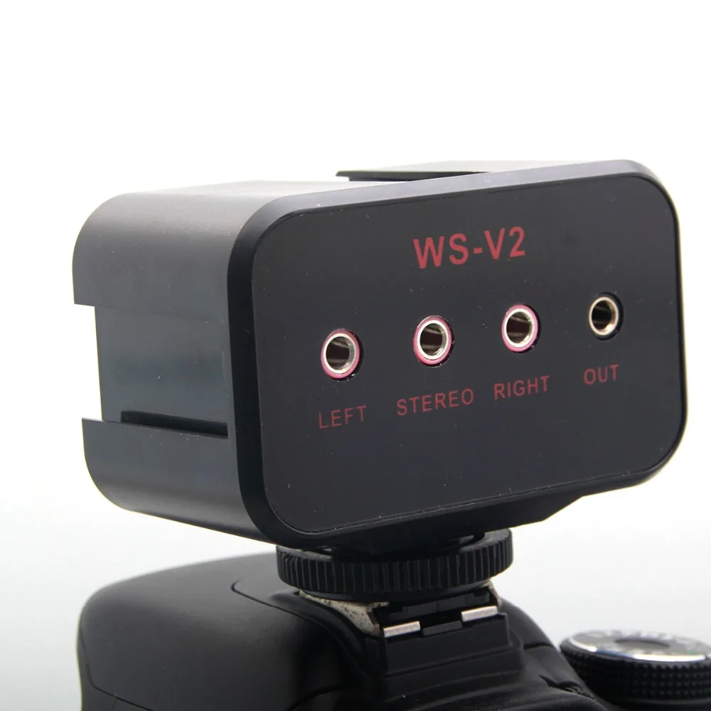 

WS-V2 Universal Audio Adapter with Dual XLR Inputs for DSLR Cameras with Stereo & Dual Mono 3.5mm Inputs for DSLR Cameras & Camc