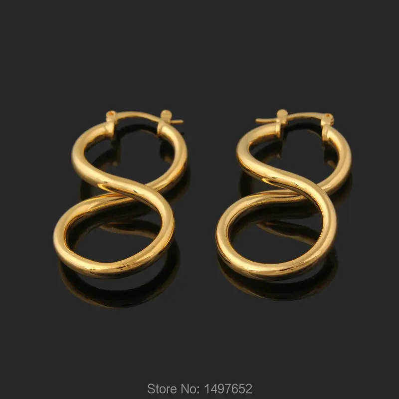 

Adixyn New Arrival Smooth Dangle Earrings . Gold Color Fashion Jewelry For Women African Australia Kenya Style