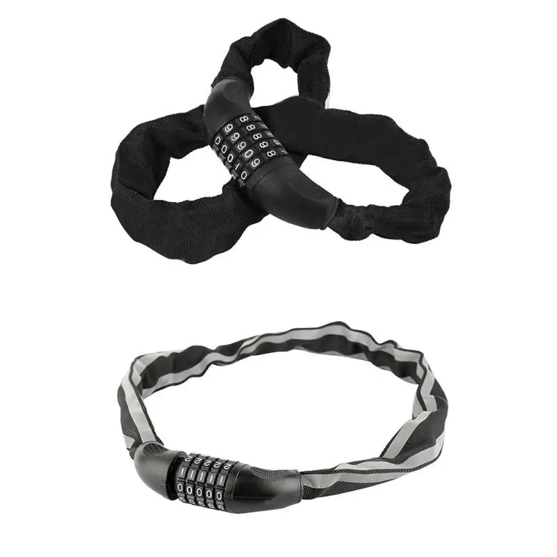 

5 Digit Combination Chain Lock Anti-theft Security Bicycle Motorcycle Lock Outdoor Anti-Theft Locks Cycling Bicycle Accessories