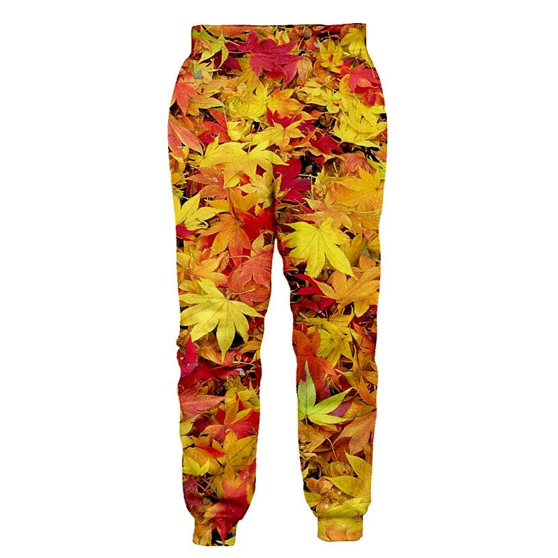 عارضة الخريف Sweatpants الشارع الشهير 3d مابل ليف مطبوعة المسار السراويل النساء رجل السراويل الرجال ركض السراويل بنطلون Pantalon