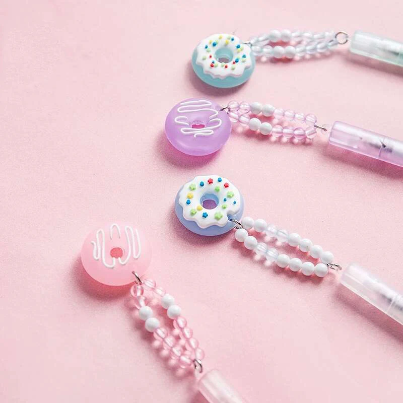 Милая подвеска пончик Kawaii нейтральные ручки 0 5 мм креативные гелевые для детей