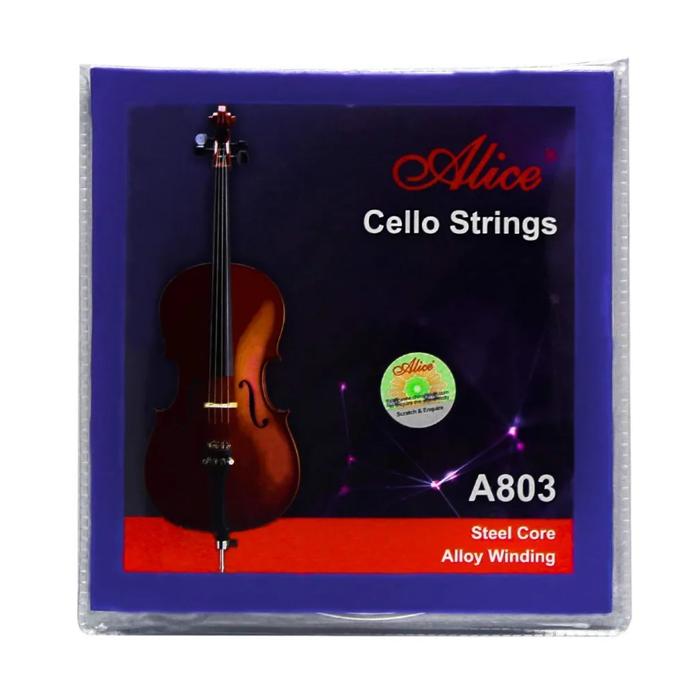 

High Quality New Alice A803 Steel Core Nickel Silver Wound Cello Strings