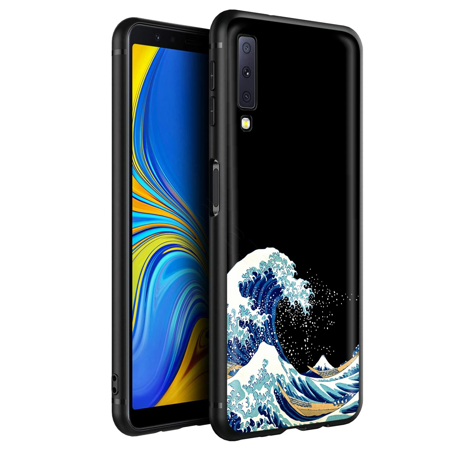 Чехол Kanagawa с большой волной для Samsung Galaxy J6 A9 A8 A7 A70 A6 A5 A50 A40 A30 A3 A10 A51 A71 A81 A91