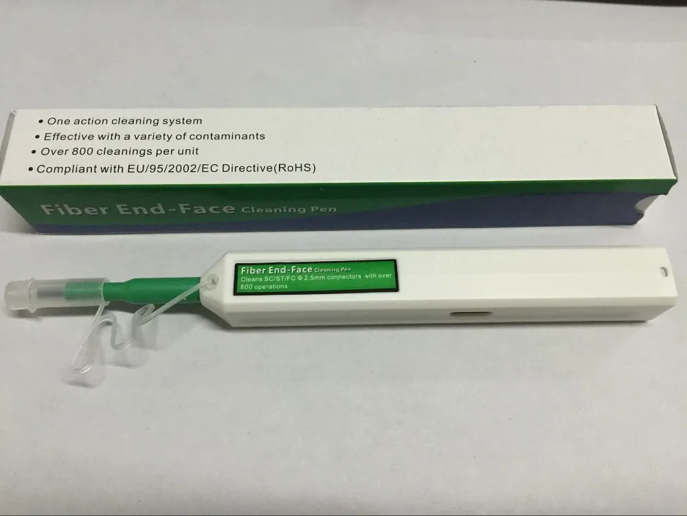 

Free Shipping 10pcs/lot Fiber Optic Cleaning Pen 1.25mm and 2.5mm One-click Fiber Connector Cleaner Pen