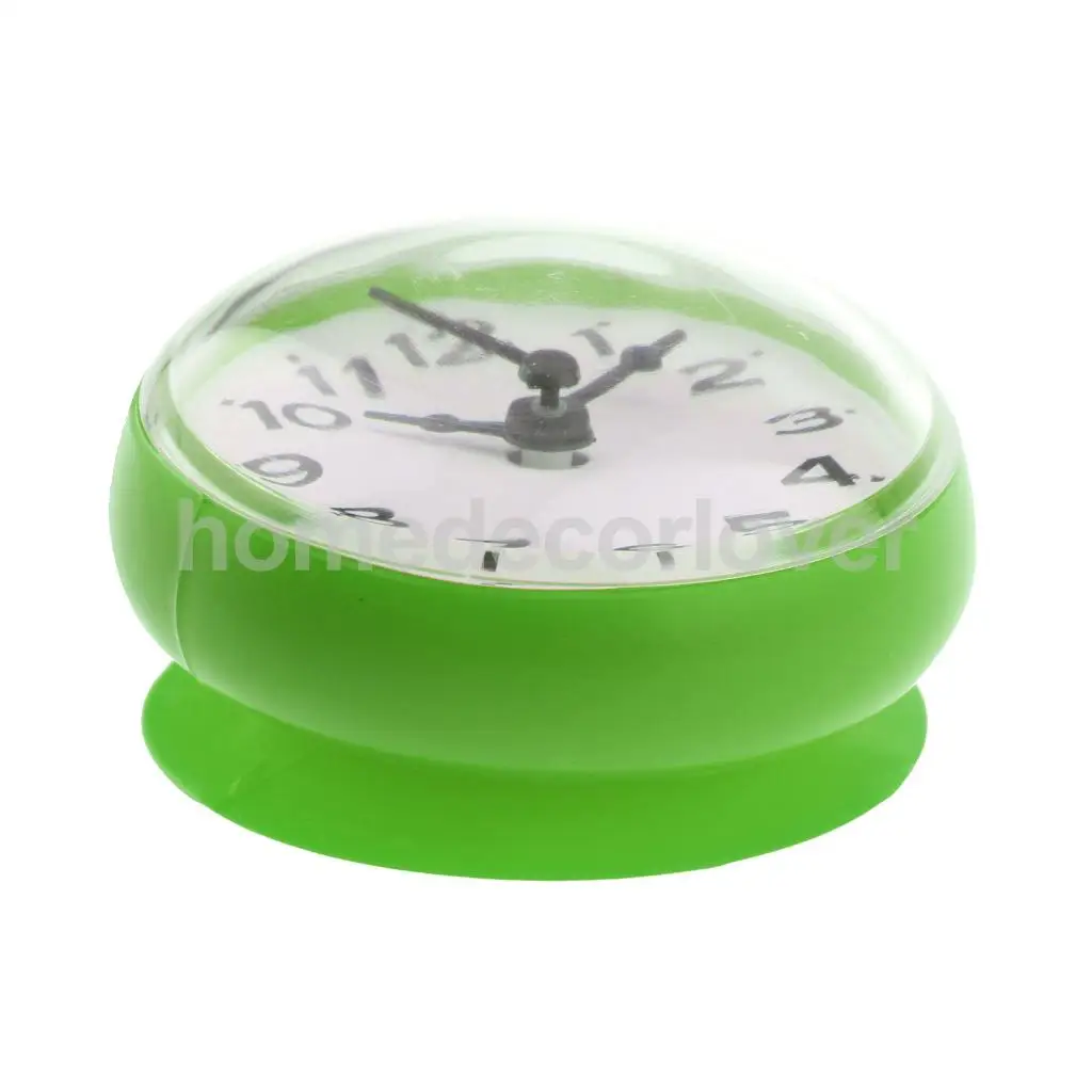 Water Resistant Shower Clock Suction Cup Bathroom Kitchen Clock Wall/Window Glass/Mirror Sucker