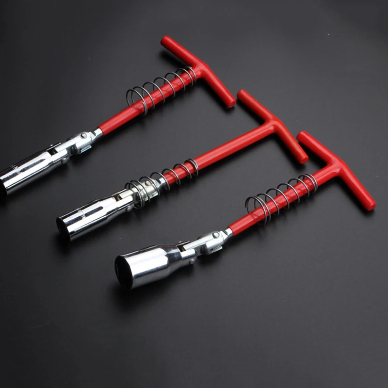 

ZtDpLsd 1Pcs Home Use Save Effort T-handle Universal Joint Spark Plug Socket Wrench Remover Installer 14mm/16mm/21mm