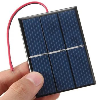 

Wholesale 0.65W 1.5V Solar Cell Polycrystalline Solar Panel DIY Solar Charger+15CM Cable 80*60MM 50pcs FreeShipping