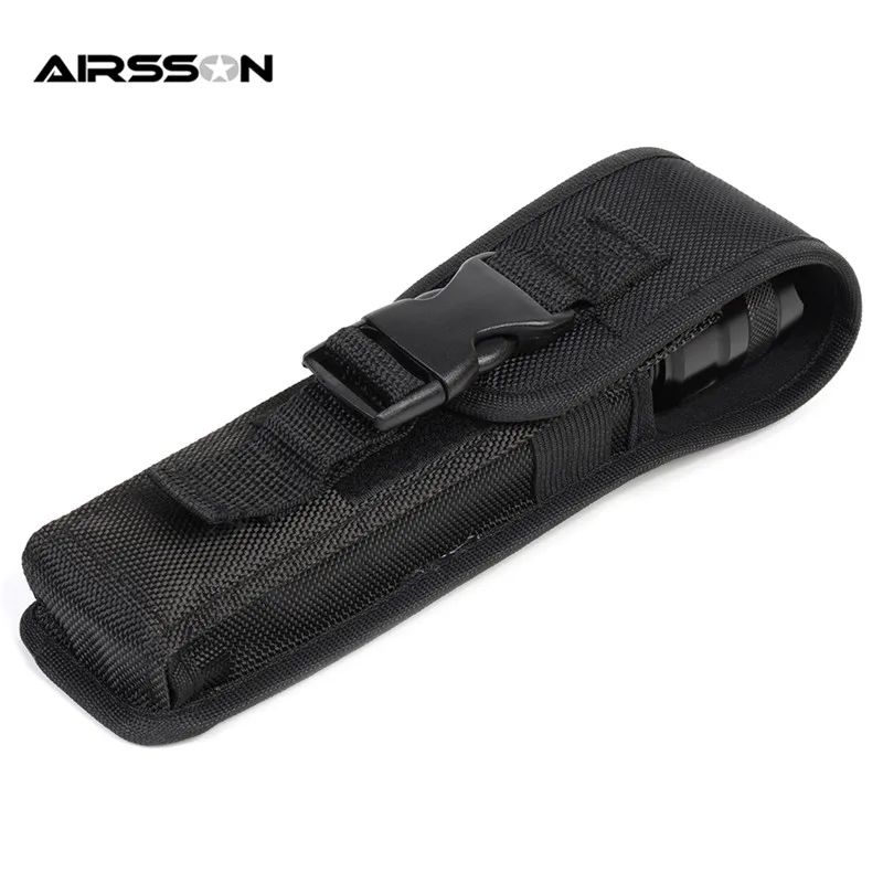 Big Size Flashlight Pouch Tactical Combat Portable Lightweight Electronic Torch Holster Carrier Outdoor Hunting Flashlight Cover