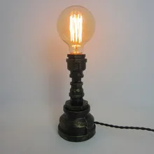 Материал для ухода за волосами для укладки украшение для труб настольная лампа E27 личность Винтаж промышленный ветронепроницаемое теплое стильная настольная лампа для изучения Спальня