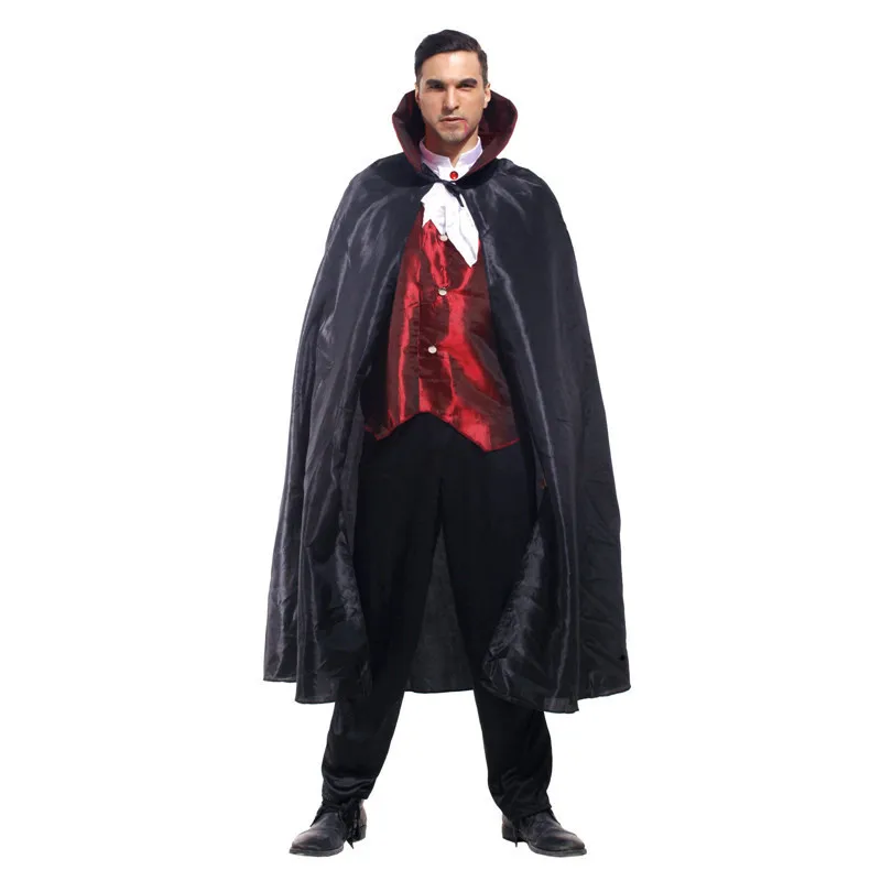 Gothic Halloween Vampire Costume Adult Party Cosplay Men Evil Devil ...