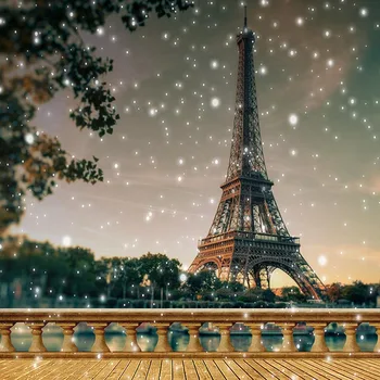 

Custom Vinyl Eiffel Tower Photo Photography Background Birthday Shining Photography Backdrops for Photo Studio Free Shipping