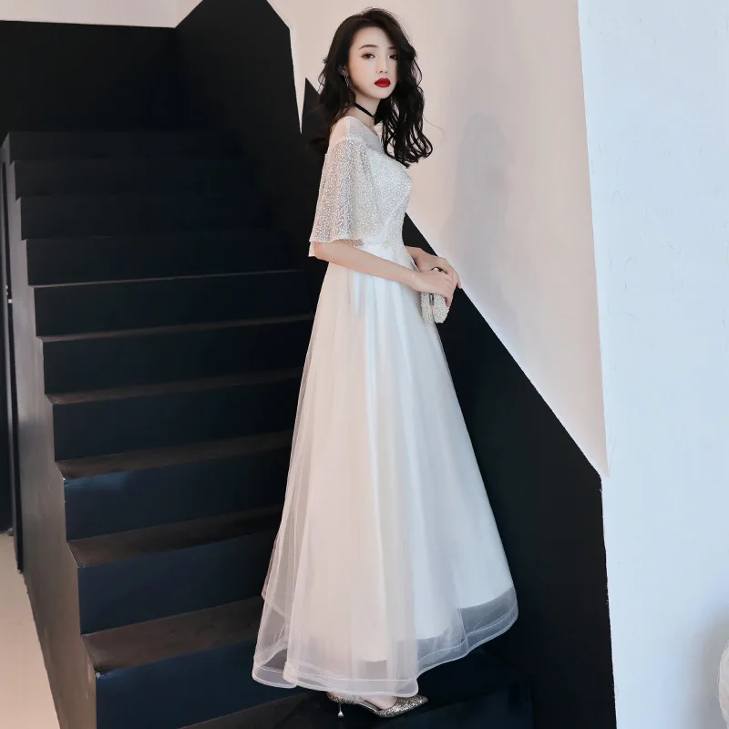 Элегантный белый Qipao полной длины платье Чонсам Vestidos Брюки Чинос Восточный вечер платья Классические Вечерние Платье Большой Размеры XS-3XL
