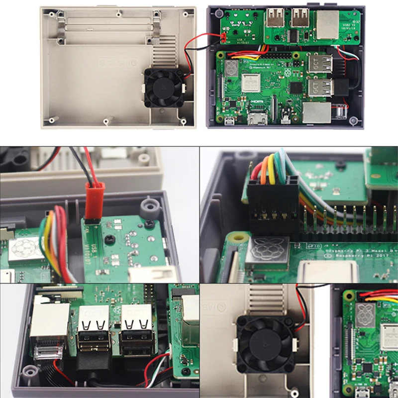 Raspberry Pi 3B+ NESPi чехол+ NESPi коробка для Raspberry Pi Retroflag коробка пластиковый корпус классический стиль портативный DIY комплект для Retropie