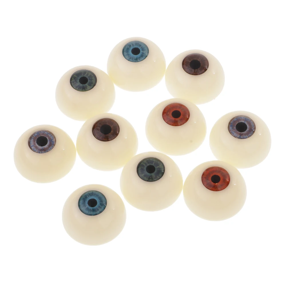 10 pcs 30 mm Half Round Hollow Plastic Eyes Blue Brown Purple Eyeballs Dolls DIY Making & Repair Accessories