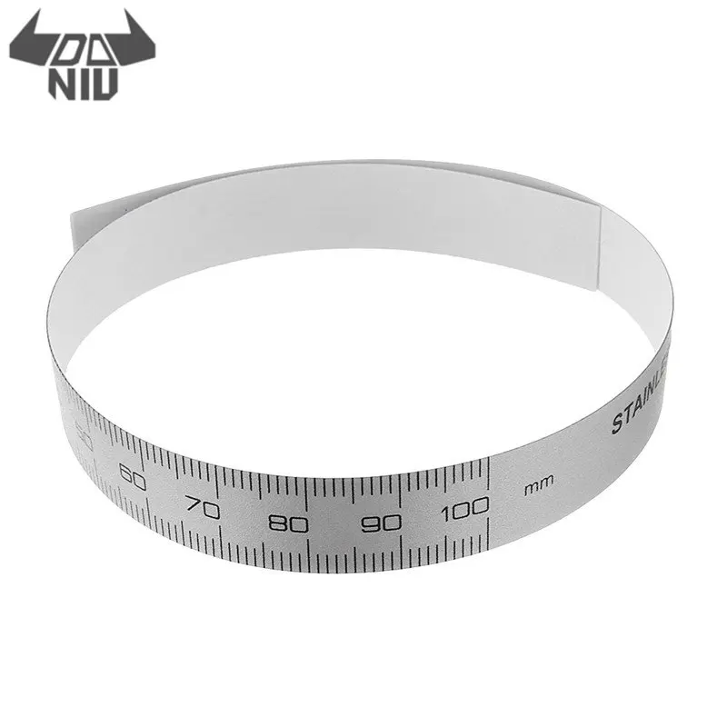 

DANIU 0-100/150/200/300mm Self Adhesive Metric Ruler Silver Tape for Digital Caliper Replacement - 150mm