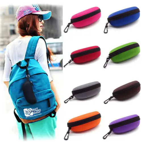 

HOT Travel Protable Zipper Eye Glasses Sunglasses Protector Hard Box Case Cover
