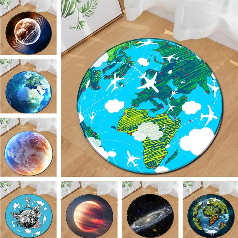 earth Planet round carpet for livingroom bedroom kids room playmat computer chair cushion soft sofa rug door tapetes floor MATS earth Planet round carpet for livingroom bedroom kids room playmat computer chair cushion soft sofa rug door tapetes floor MATS