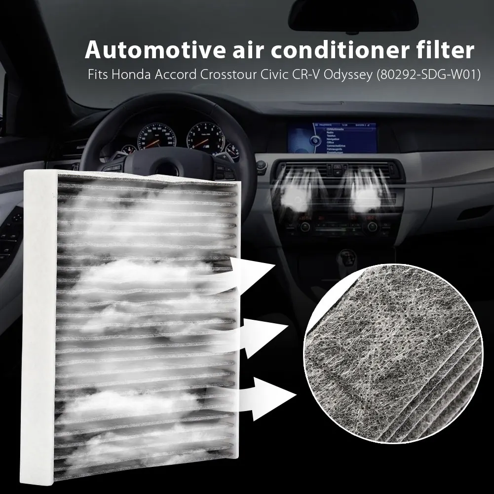 Activated Carbon Gray Cabin Air Filter Car Cabin Fiber Vehicle Air