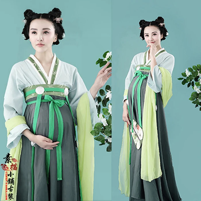 

Jing Ning Pregnant Mummy Thematic Costume Hanfu for Women Tang Dynasty High Waist Dress