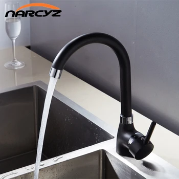 

Kitchen Faucets Black Single Handle Kitchen Mixer Cold and Hot Kitchen Tap Single Hole Water Tap torneira cozin Crane XT-1001